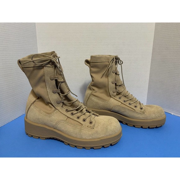 ALTAMA Mens Military Boots Hot Weather Combat Boots Desert Tan Ripple 6W - Picture 1 of 10